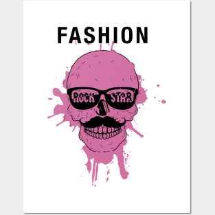 Skull Fashion Rock Star Posters and Art